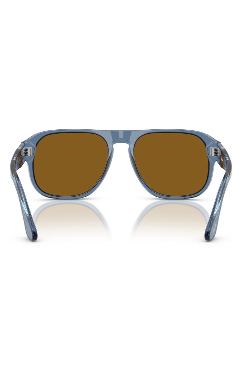 Persol 54mm Polarized Pillow Sunglasses, Alternate, color, Brown