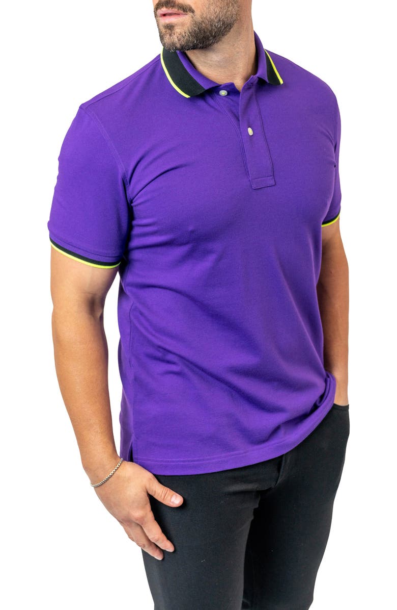 Maceoo Mozart Berlin Egyptian Cotton Polo, Alternate, color, Blue