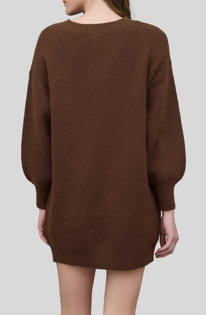 Blu Pepper Long Sleeve Sweater Dress, Alternate, color, Coffee Bean