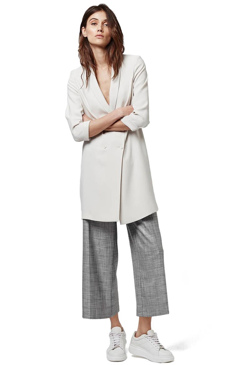 Slouchy Longline Blazer, Alternate, color, WHITE