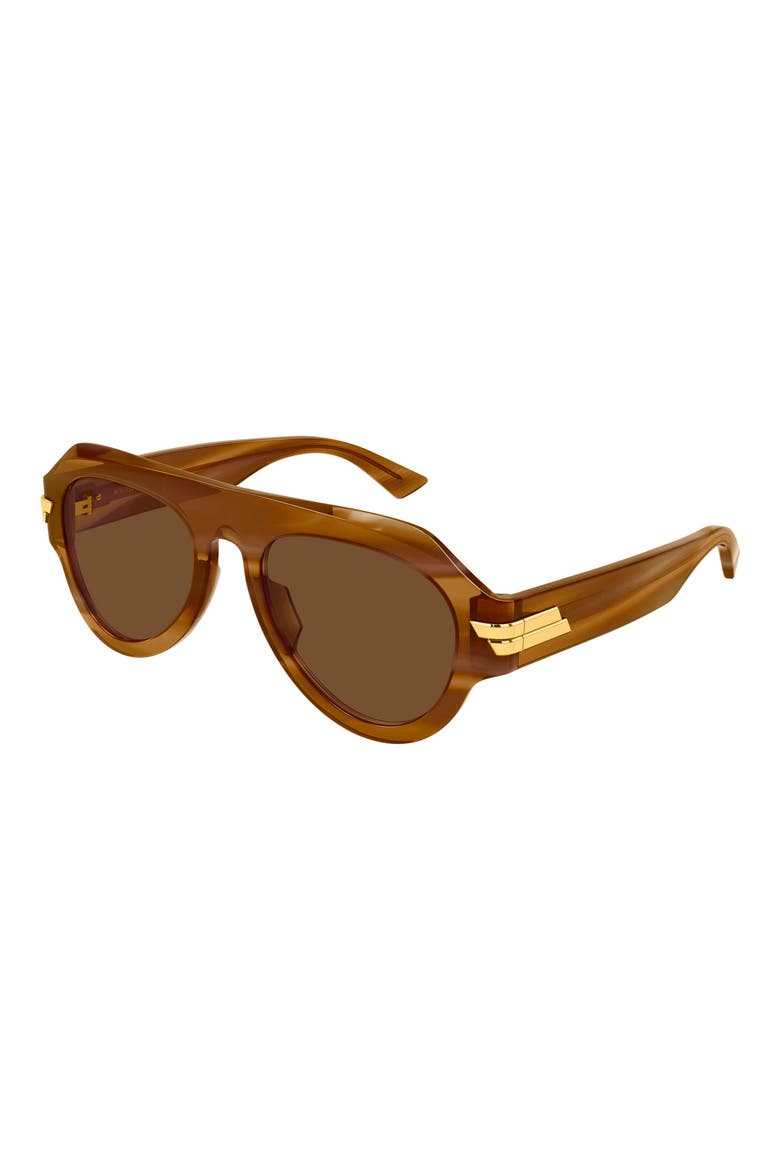 53mm Polarized Gradient Navigator Sunglasses, Alternate, color, BROWN