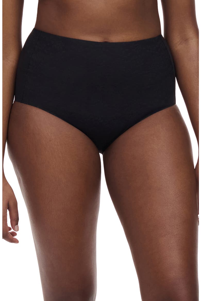 Comfort Chic High Waist Control Briefs, Main, color, BLACK