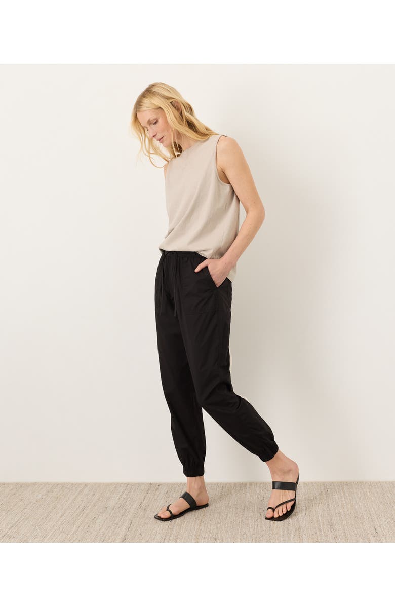 Pact Organic Cotton Monterey Poplin Jogger, Alternate, color, Black