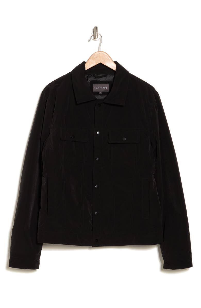 Slate & Stone Washed Nylon Trucker Jacket, Alternate, color, 