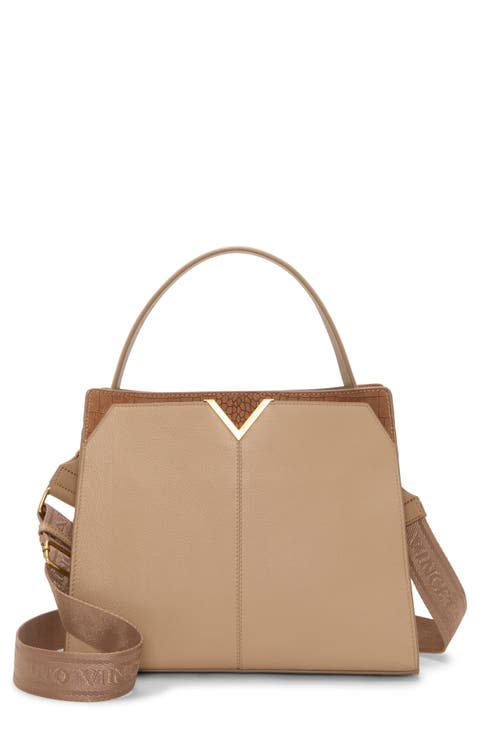 Tasha Leather Top Handle Bag