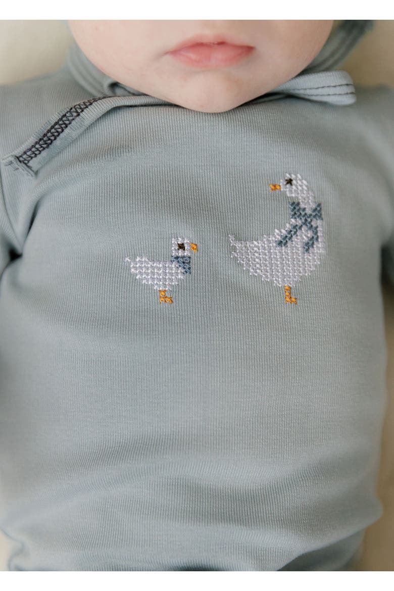 Cross Stitch Duckling Collection - Layette Set, Alternate, color, Blue
