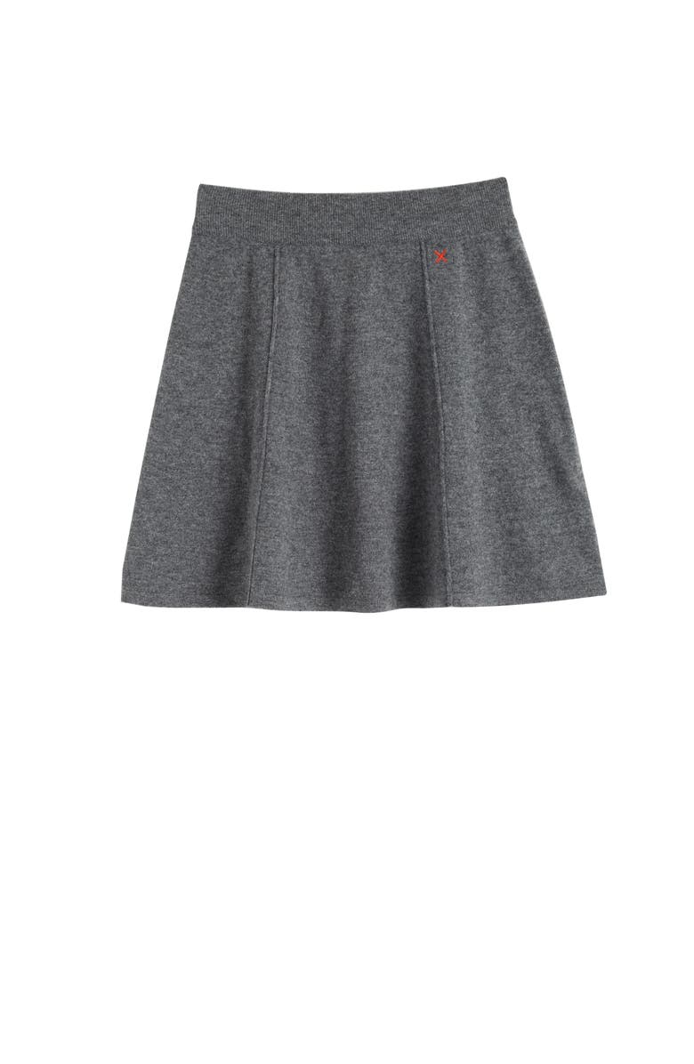 Chinti & Parker Wool-Cashmere Mini Skirt, Alternate, color, Grey