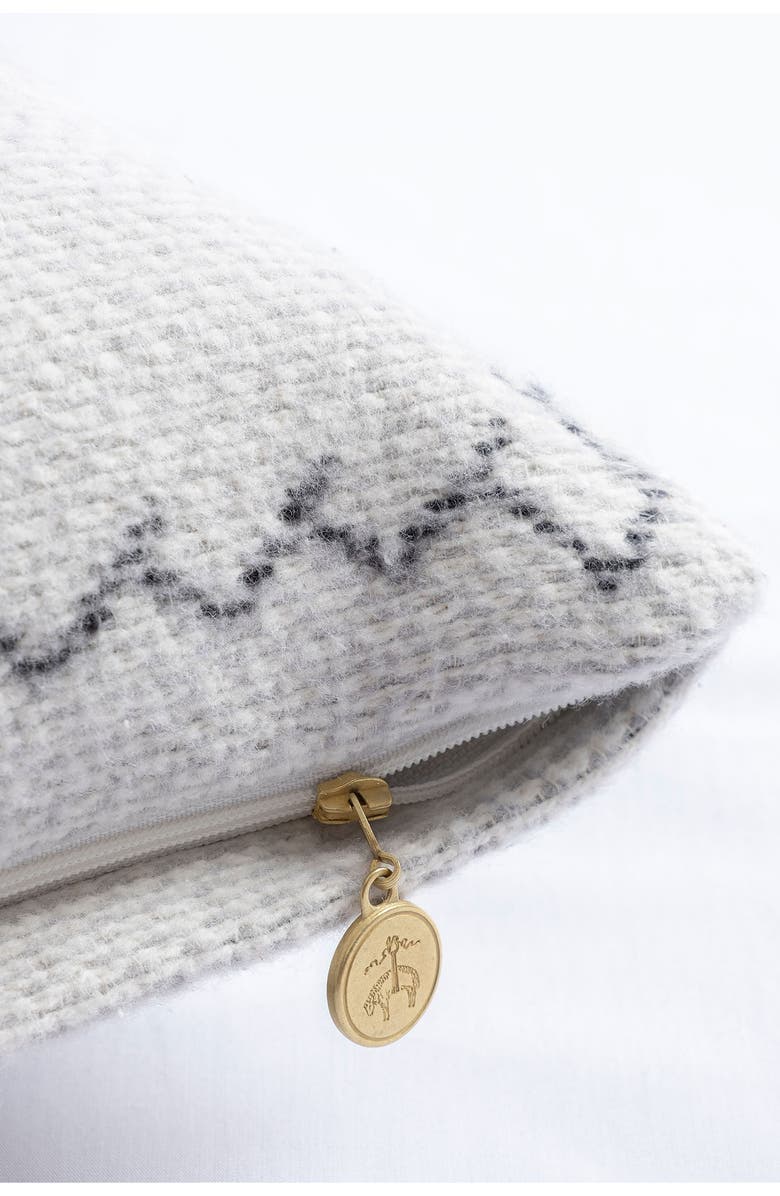 Brooks Brothers Est. 1818 Logo Cotton Throw Pillow, Alternate, color, White