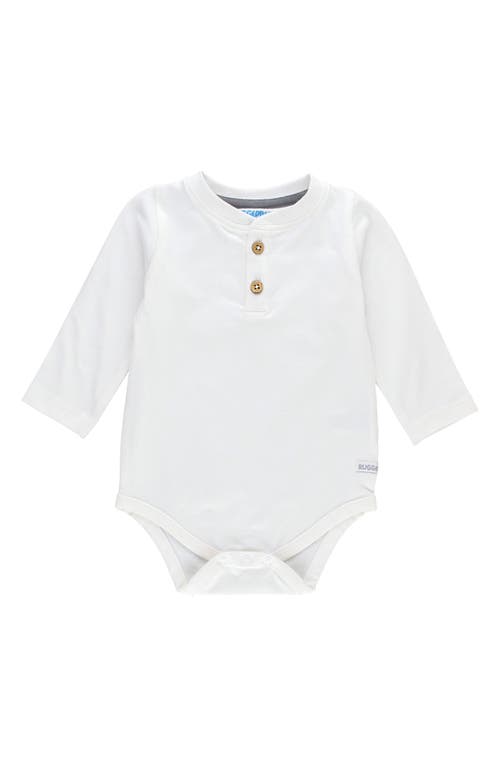Ruggedbutts Stripe Romper & Henley Bodysuit Set In Blue