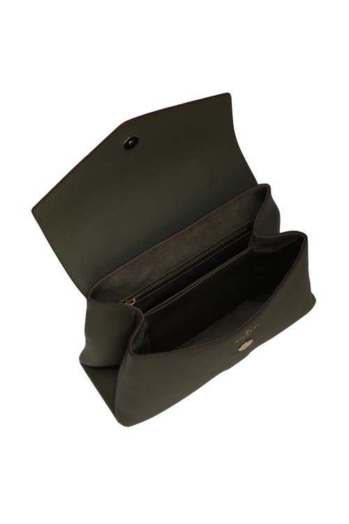 Gorski Leather Bag With Crossbody Strap In Green
