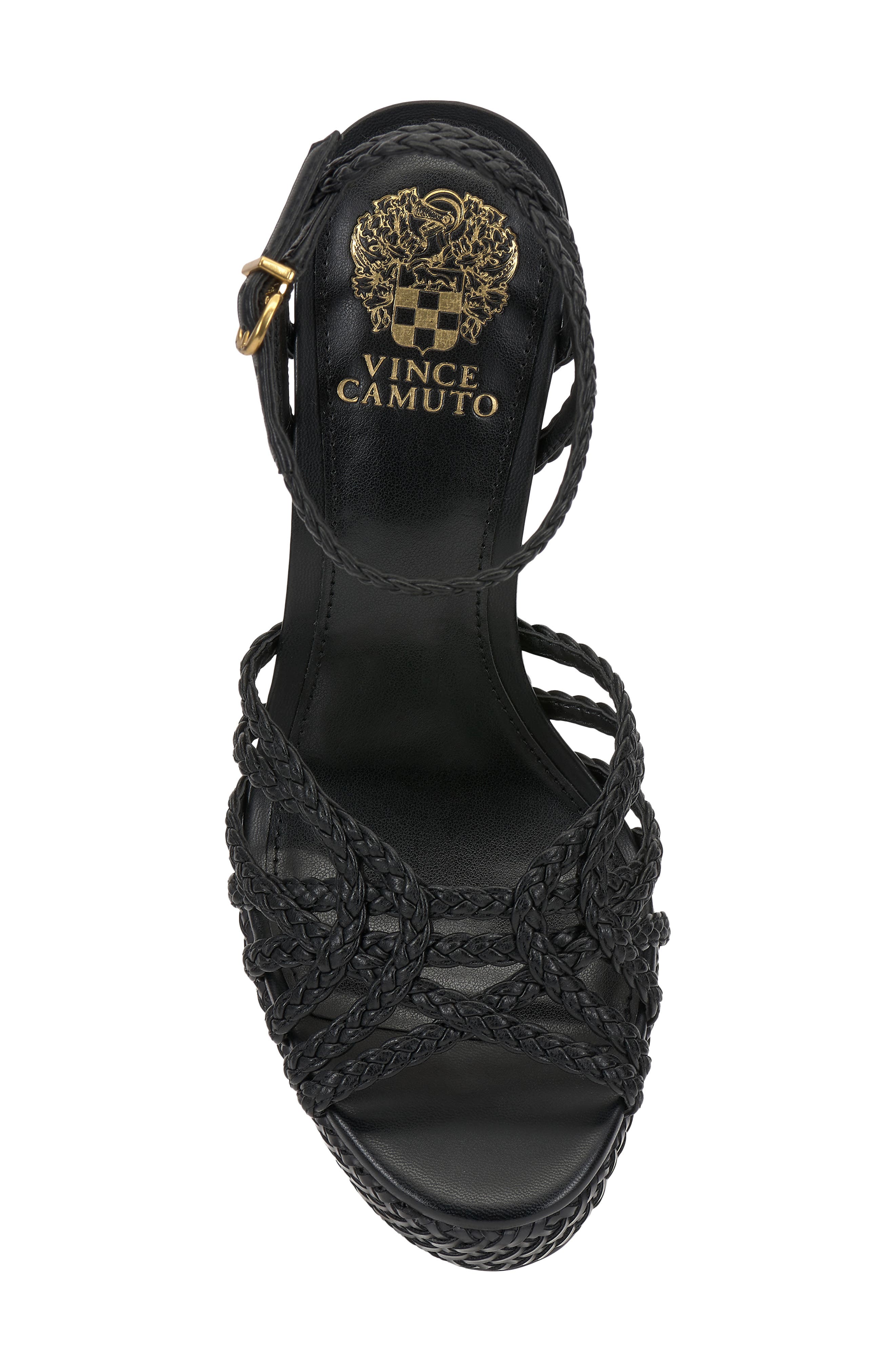 Vince Camuto Samlee Ankle Strap Platform Sandal, Alternate, color, Black