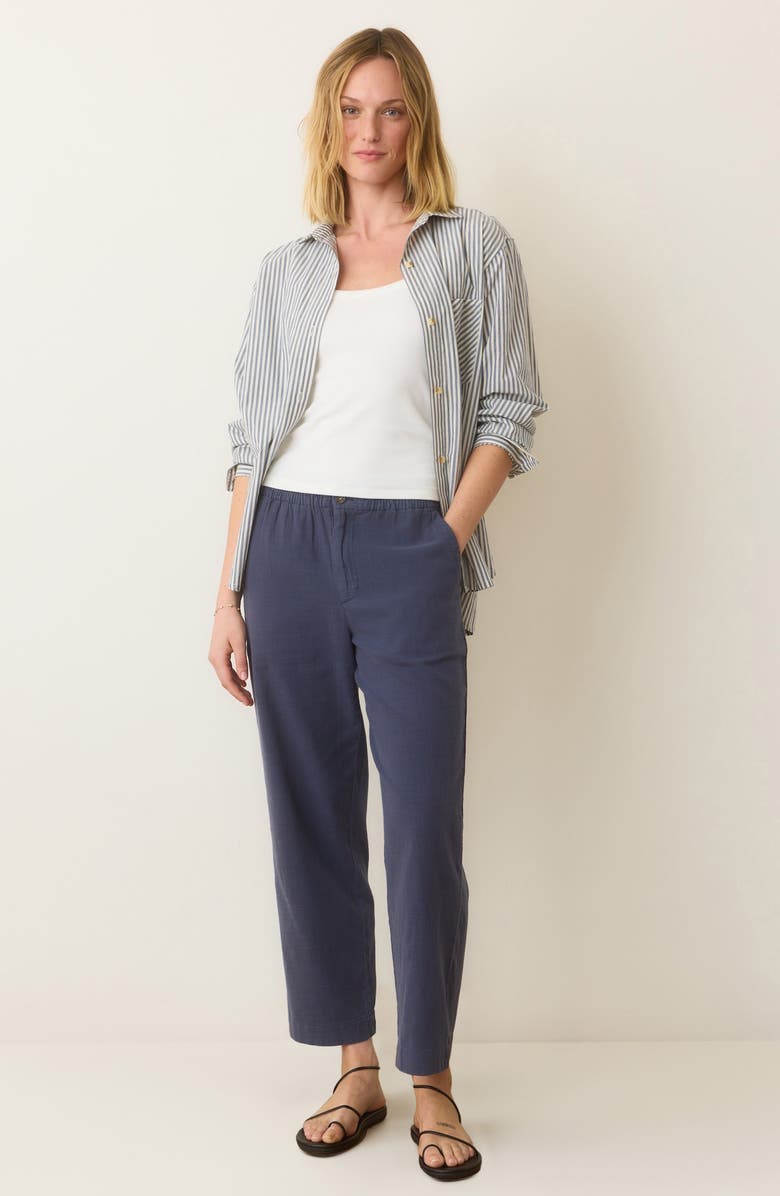Marine Layer Elle Crop Pants, Alternate, color, Navy