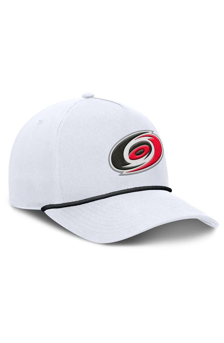 FANATICS Men's Fanatics White Carolina Hurricanes Rope A-Frame Adjustable Hat, Alternate, color, 