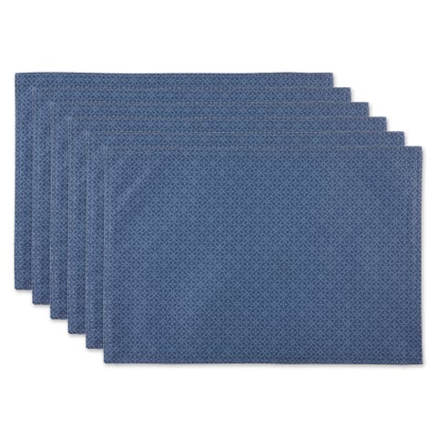 Outdoor Tonal Lattice Printed Placemat Set/6