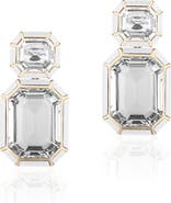 GOSHWARA Mélange Emerald-Cut Drop Earrings