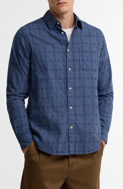 Lantern Tailored Checked Button-Down Shirt