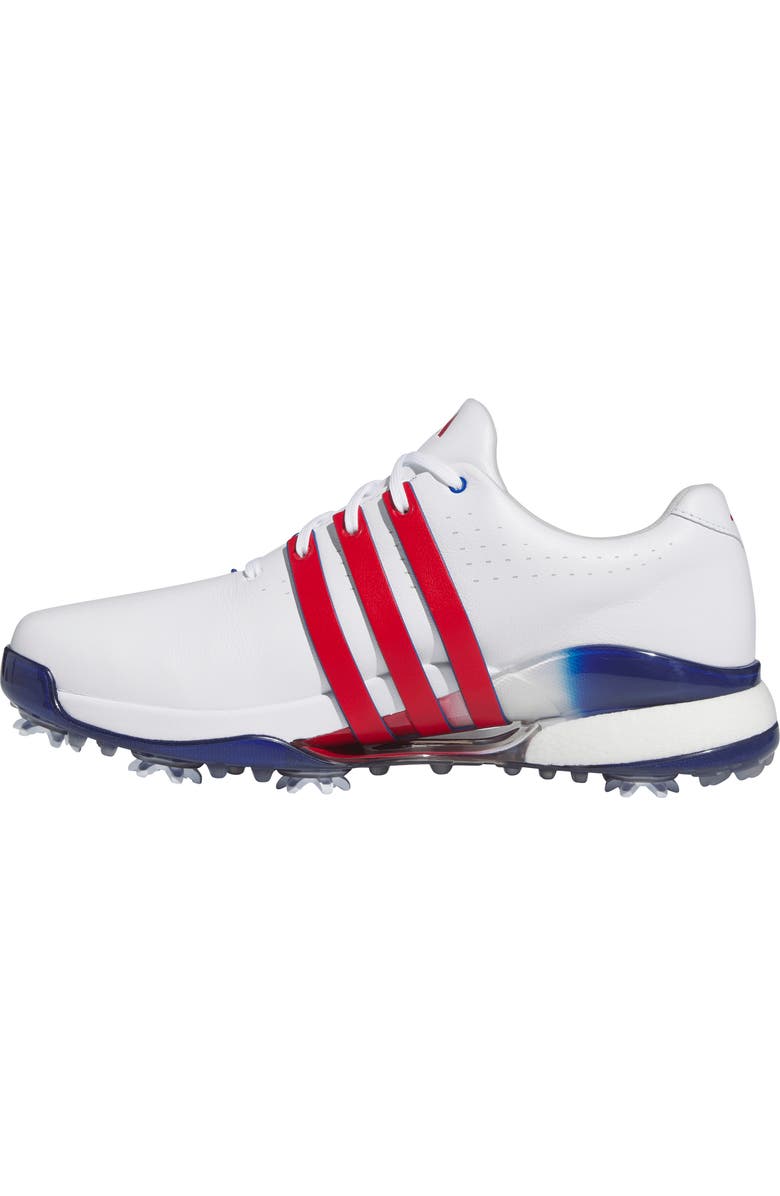 adidas Tour360 24 Golf Shoe, Alternate, color, White/ Scarlet/ Royal Blue