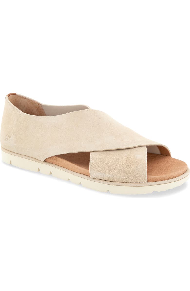 Gentle Souls Leslie Flat Sandal, Main, color, Doe Suede