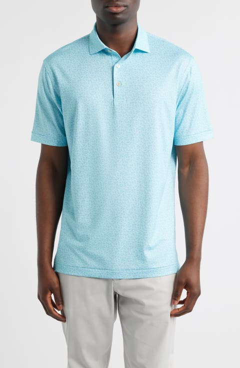 Jellyfish Print Performance Jersey Polo