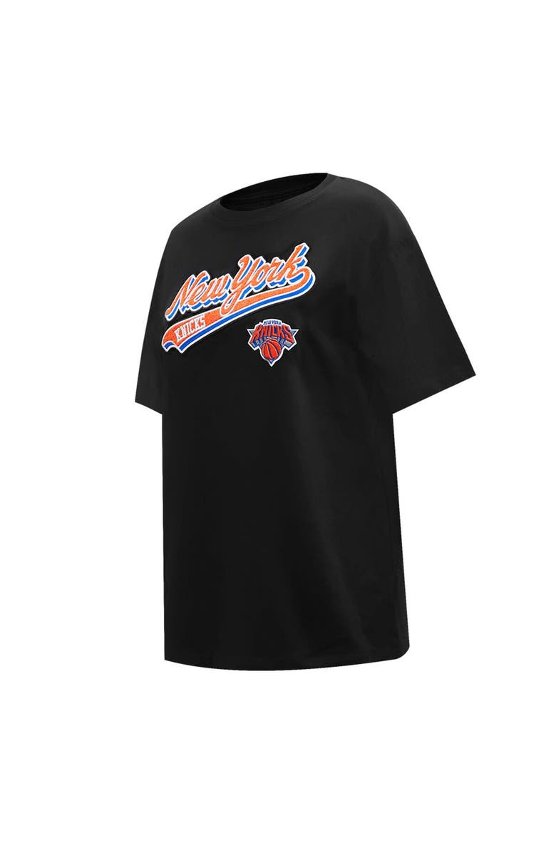 PRO STANDARD Women's Pro Standard Black New York Knicks Script Boyfriend T-Shirt, Alternate, color, 