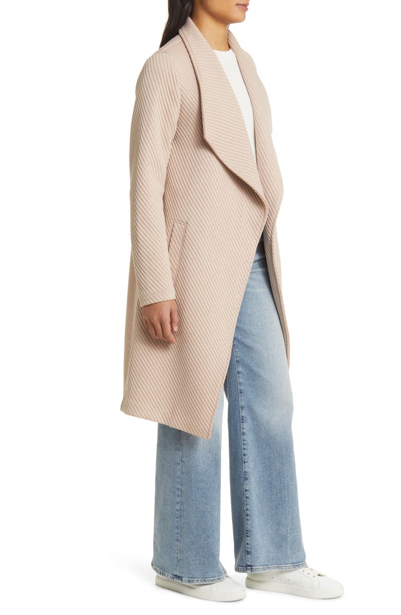 Sam Edelman Drape Front Rib Jacket, Alternate, color, Blush