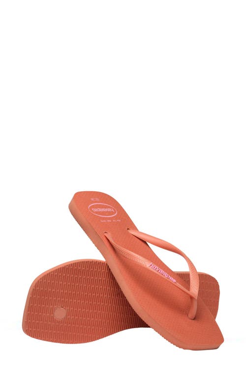 Havaianas Slim Square Logo Flip Flop In Multi