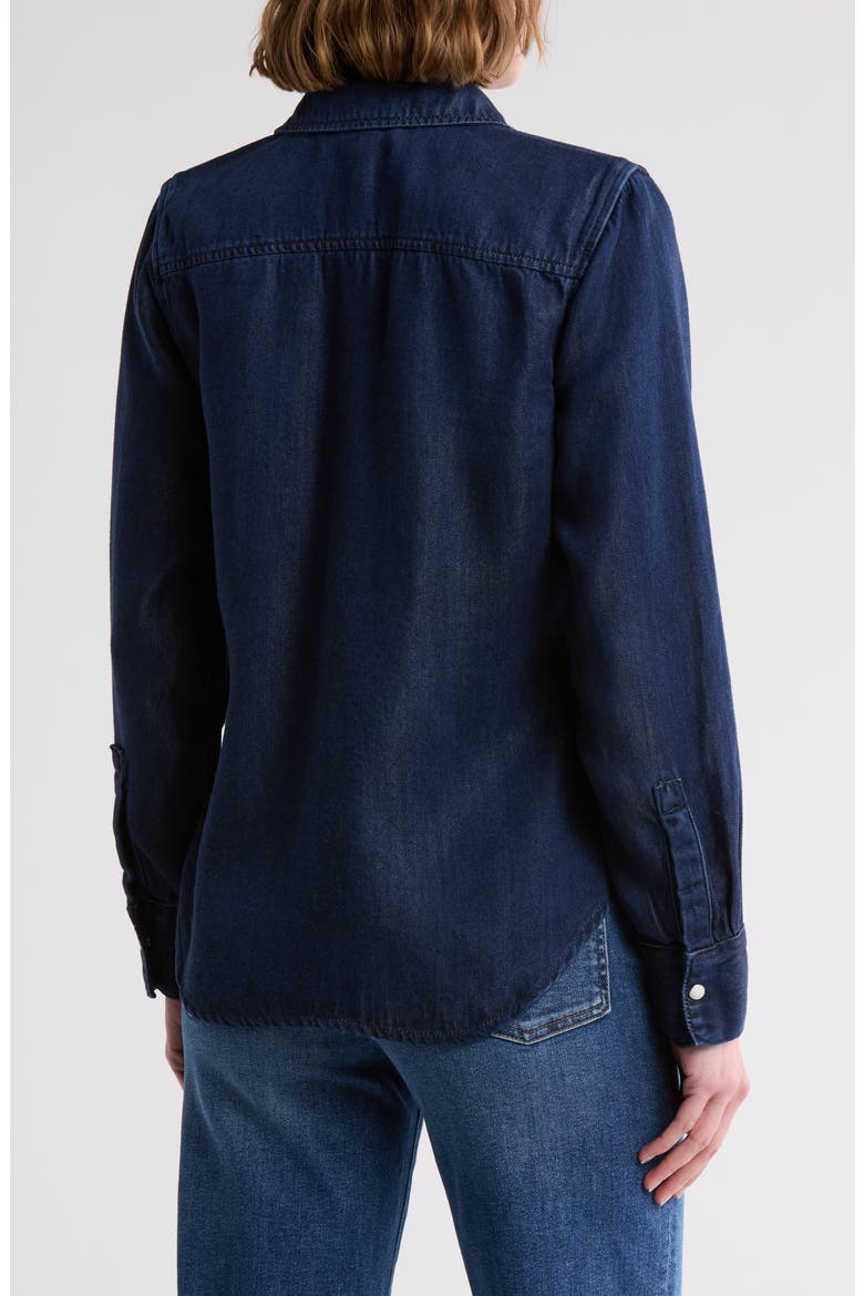 Western Denim Shirt, Alternate, color, DARK INDIGO