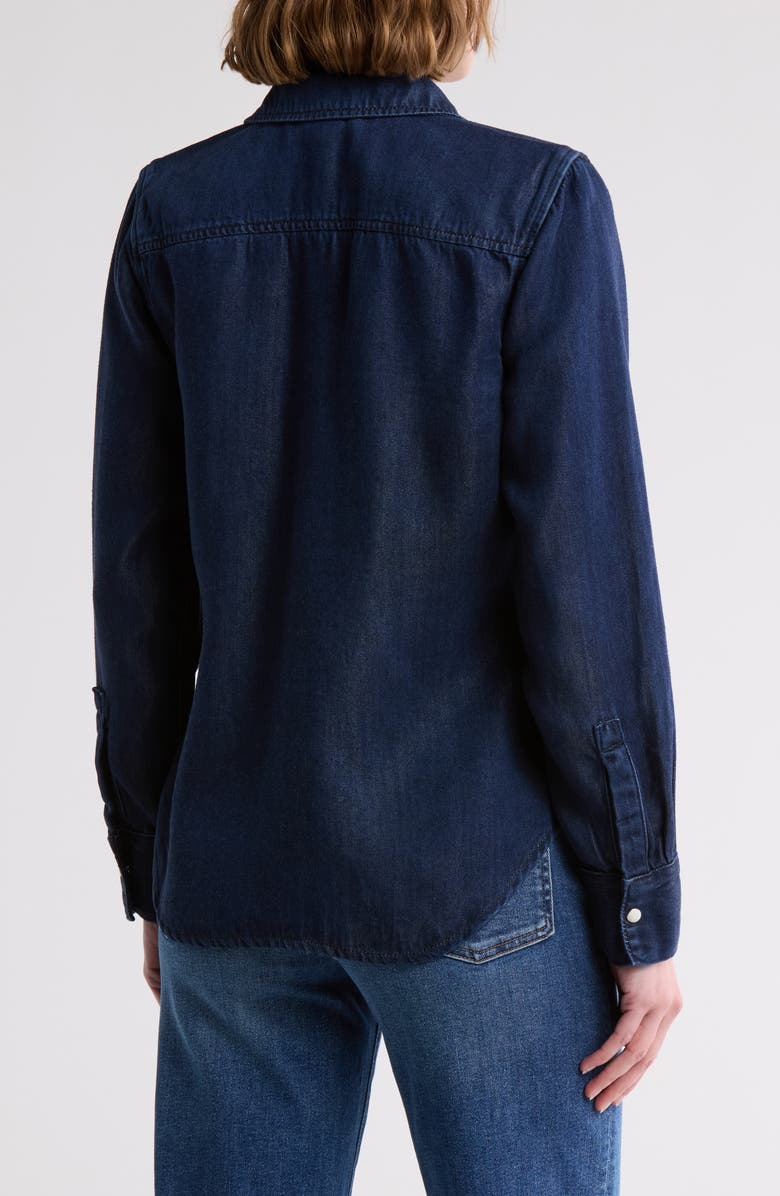 7 For All Mankind Western Denim Shirt, Alternate, color, Dark Indigo