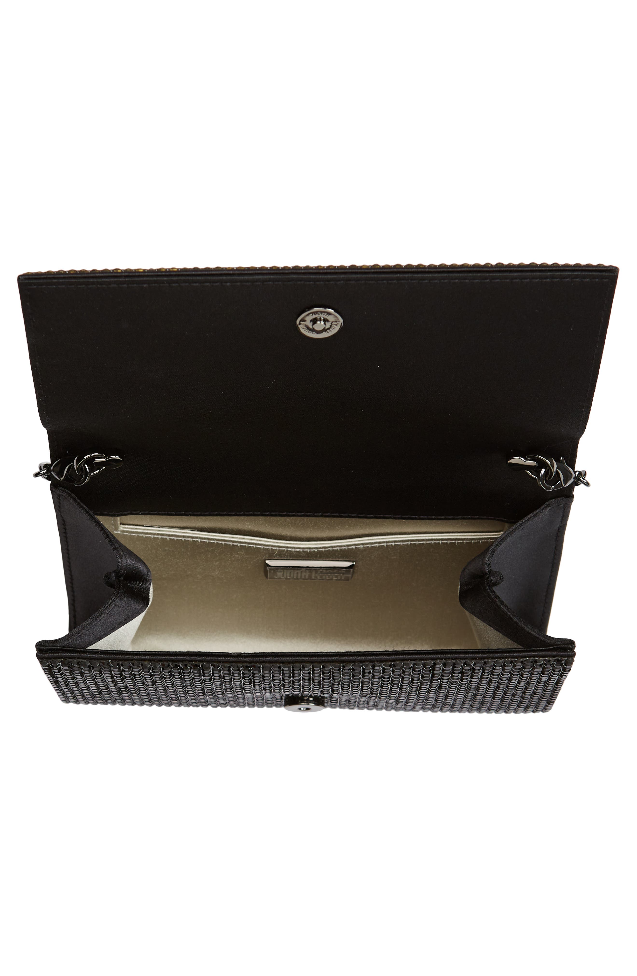 JUDITH LEIBER COUTURE Fizzy Beaded Clutch, Alternate, color, Ebonized Jet