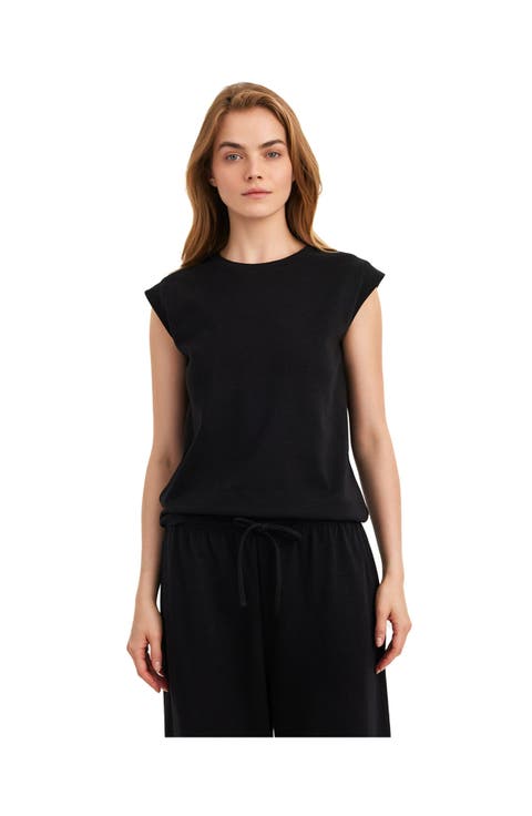 Summer Lounge Cotton Sleeveless Top