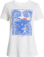 Caslon® Palm Block Cotton Graphic T-Shirt