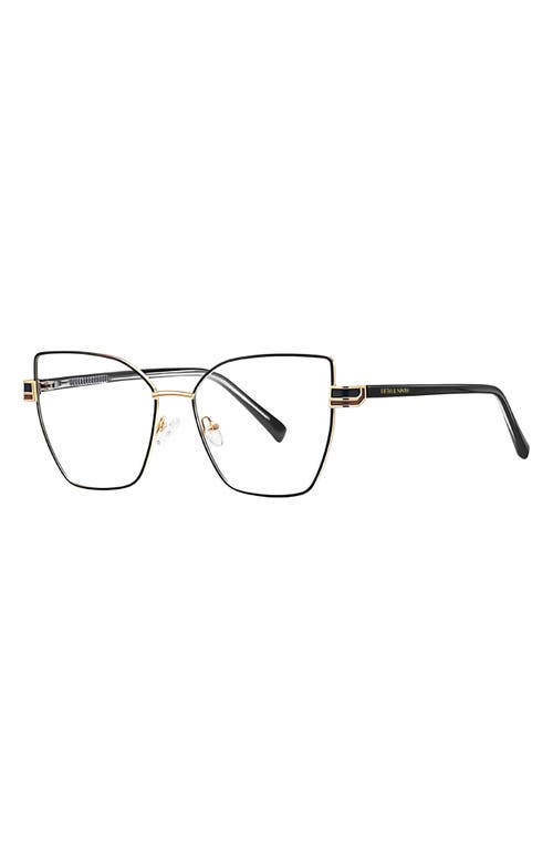 Fifth & Ninth Chai 56mm Cat Eye Blue Light Blocking Glasses In Metallic