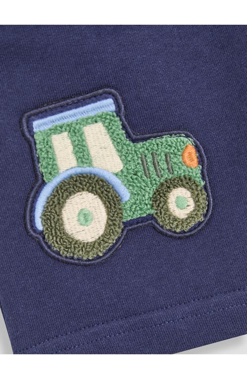 Jojo Maman Bébé Jojo Maman Bebe Tractor Applique Shorts In Navy
