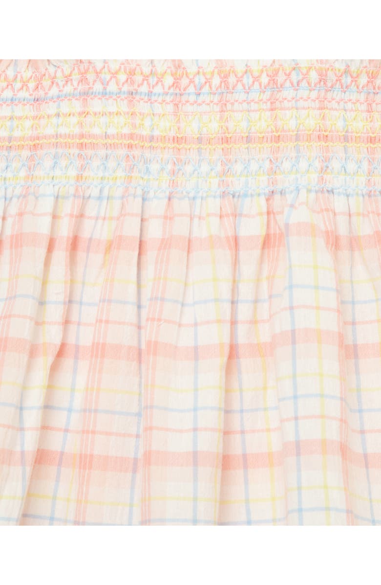 Little Me Plaid Smocked Cotton Tank & Shorts Set, Alternate, color, Pink Multi