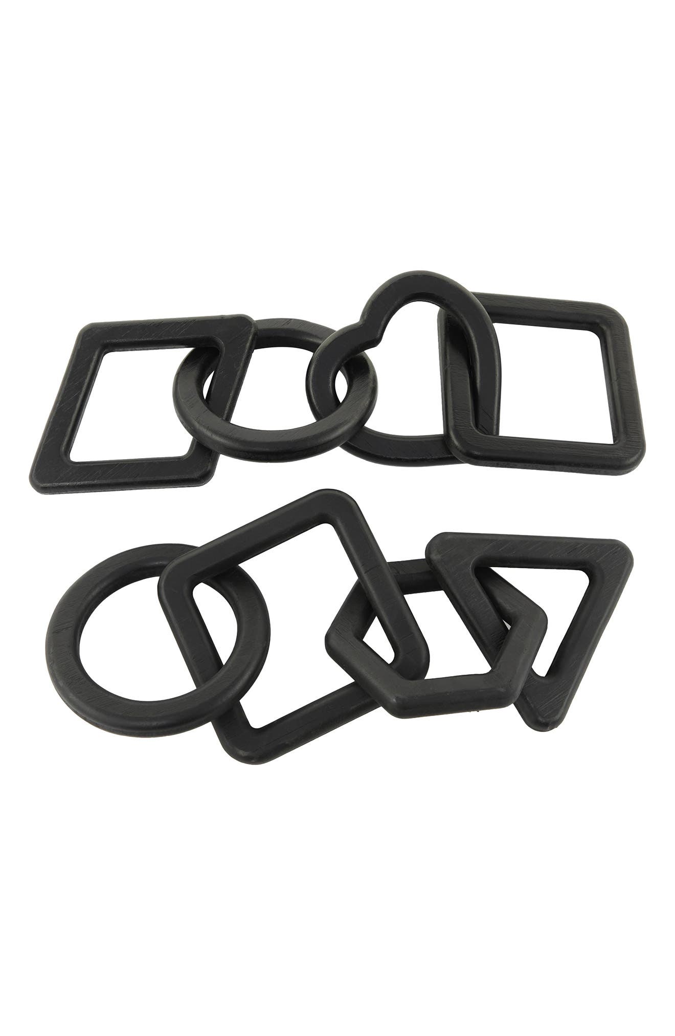 Uma Set Of 2 Chain Link Sculptures In Black