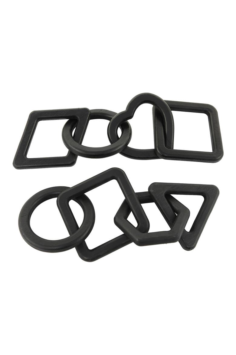 Set of 2 Chain Link Sculptures, Main, color, BLACK
