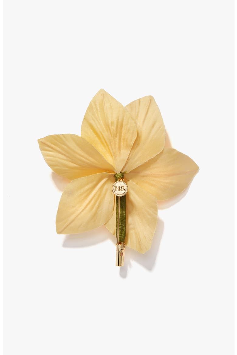 The Daffodil Floral Brooch, Alternate, color, Yellow
