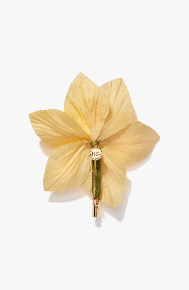 Helena Simon The Daffodil Floral Brooch, Alternate, color, Yellow