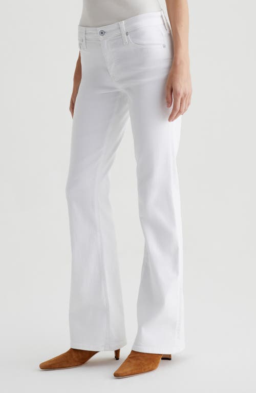Ag Angel Low Rise Bootcut Jeans In Gallery White