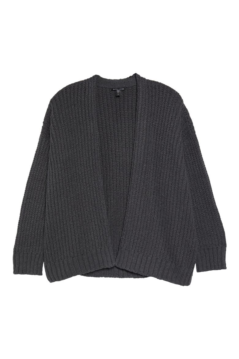 Open Front Organic Cotton Cardigan, Alternate, color, GRAPHITE