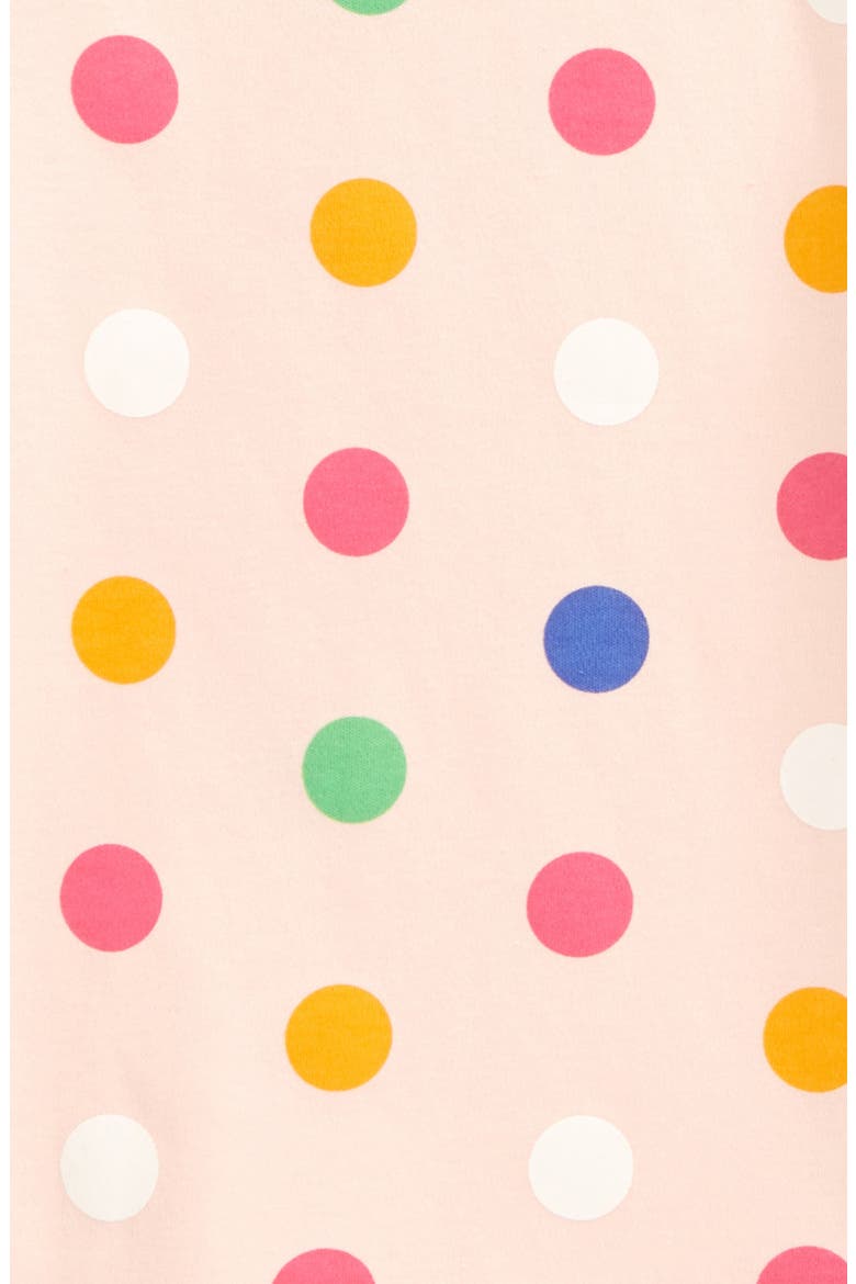 Kids' Glow in the Dark Fitted Two-Piece Pajamas, Alternate, color, PINK SEASHELL MULTI DOTS