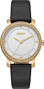 DKNY 316L Leather Strap Watch