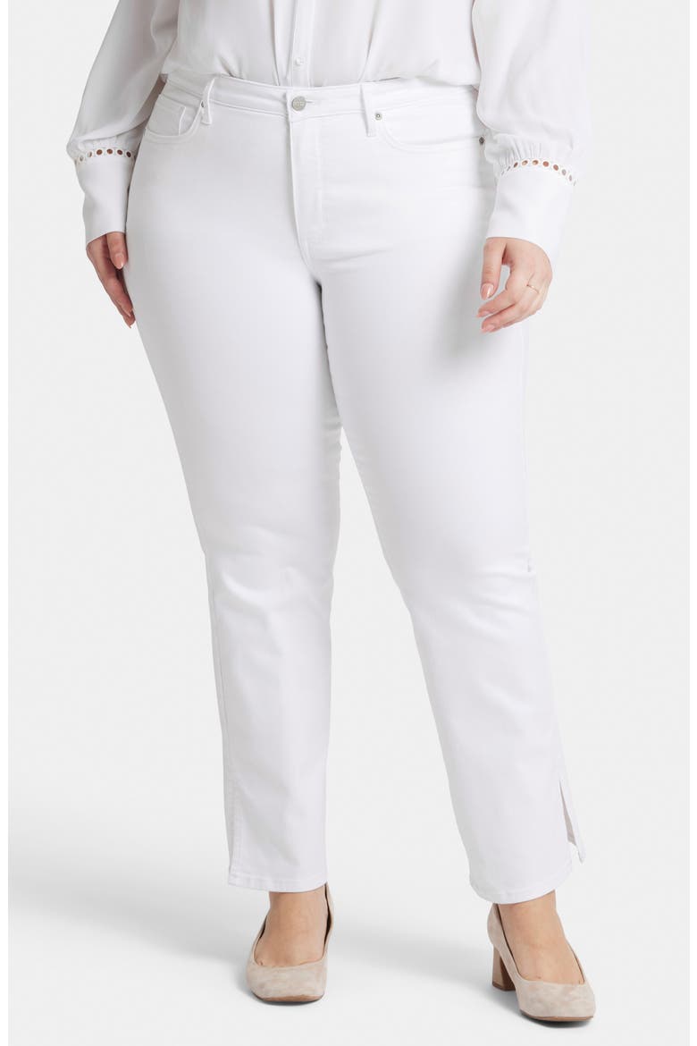 Barbara Side Slit Bootcut Jeans, Main, color, OPTIC WHITE
