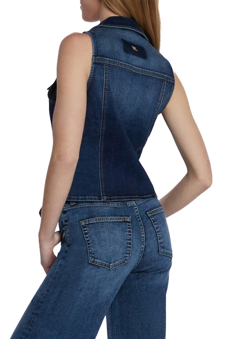 Willa Denim Waistcoat, Alternate, color, INDIGO