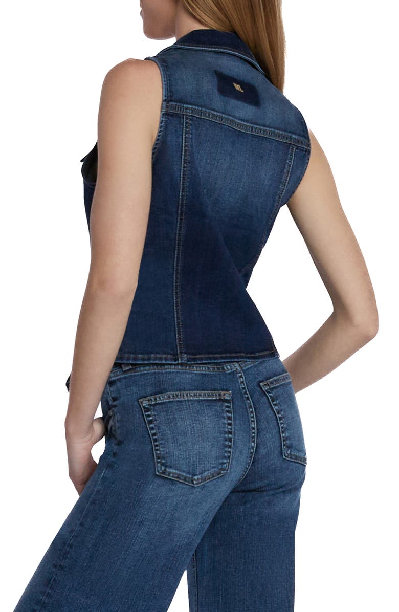 Wash Lab Denim Willa Denim Waistcoat, Alternate, color, Indigo
