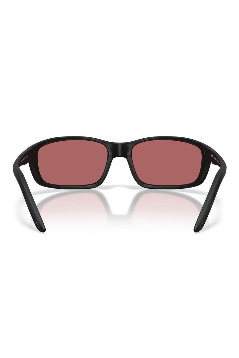 Brine II 59mm Polarized Rectangular Sunglasses, Alternate, color, MATTE BLACK / ROSE 580G