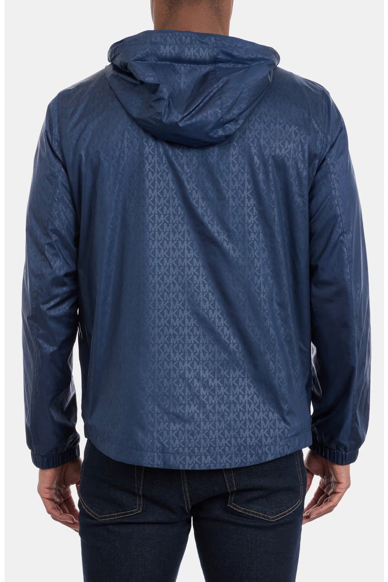 Allover Logo Print Windbreaker Jacket, Alternate, color, MIDNIGHT