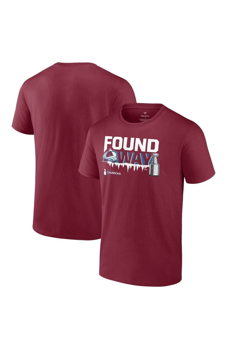 FANATICS Men's Fanatics Branded Burgundy Colorado Avalanche 2022 Stanley Cup Champions Big & Tall Rebound T-Shirt, Alternate, color, 