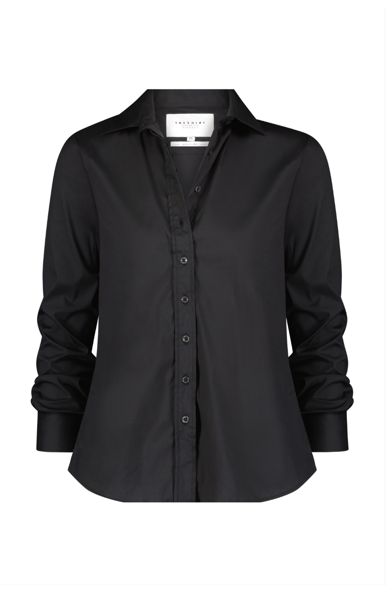 The Shirt by Rochelle Behrens The Jet Set Boyfriend Shirt, Alternate, color, Black