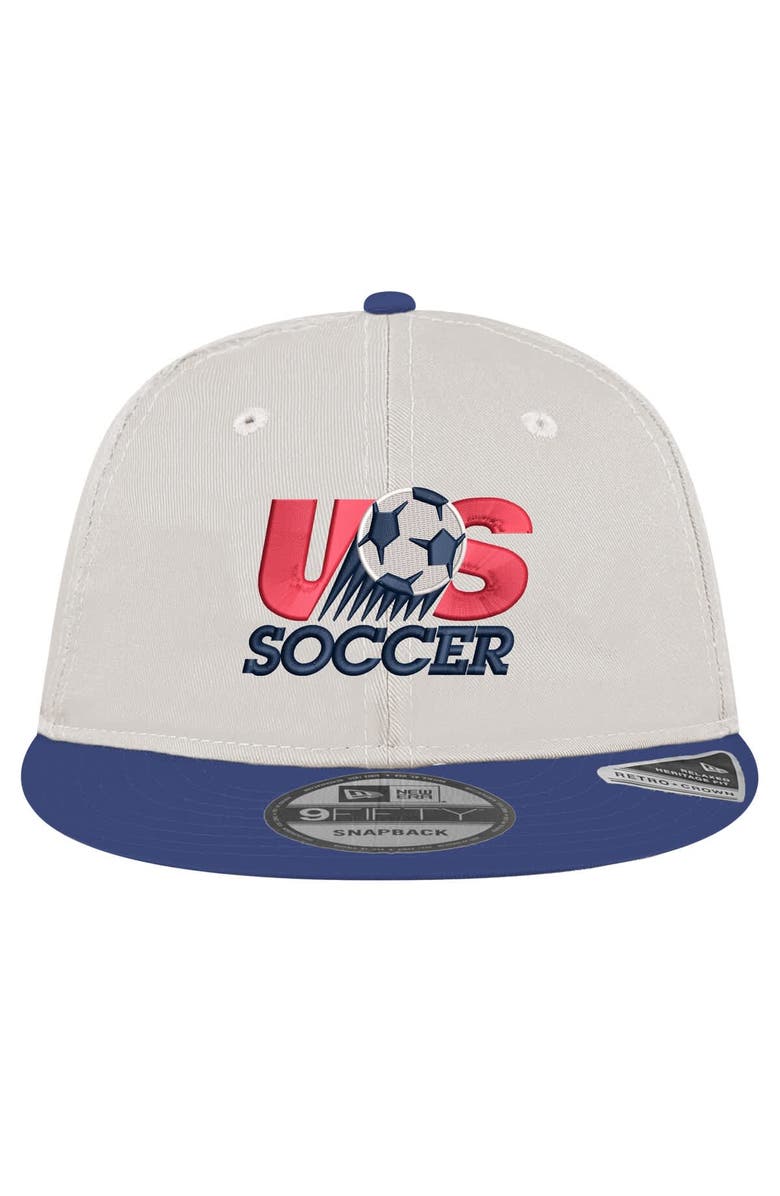 New Era Men's New Era  White USMNT 1993 Retro-Crown 9FIFTY Adjustable Hat, Alternate, color, Khaki